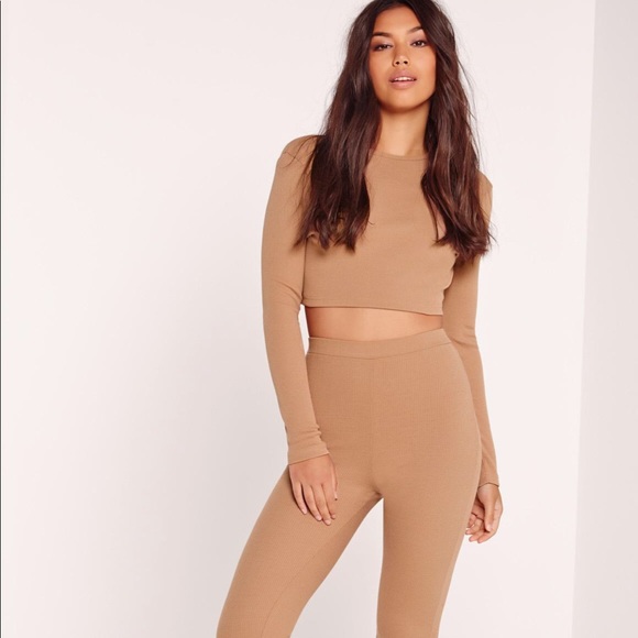 Missguided Other - 🌹✨ Missguided Ribbed Camel Pajama Set, NWT, Sz 6